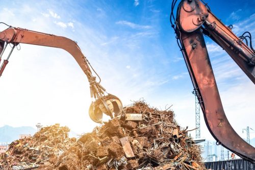 Crane Grab Metal Scrap